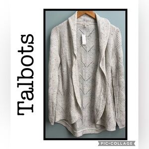 NWT Talbots Open Front Cardigan Size M